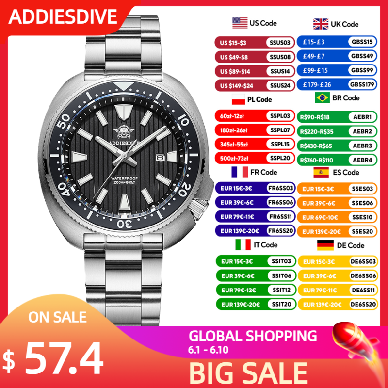 Anti Blue Light Film - ADDIESDIVE New Men's Watches Quartz Wristwatch