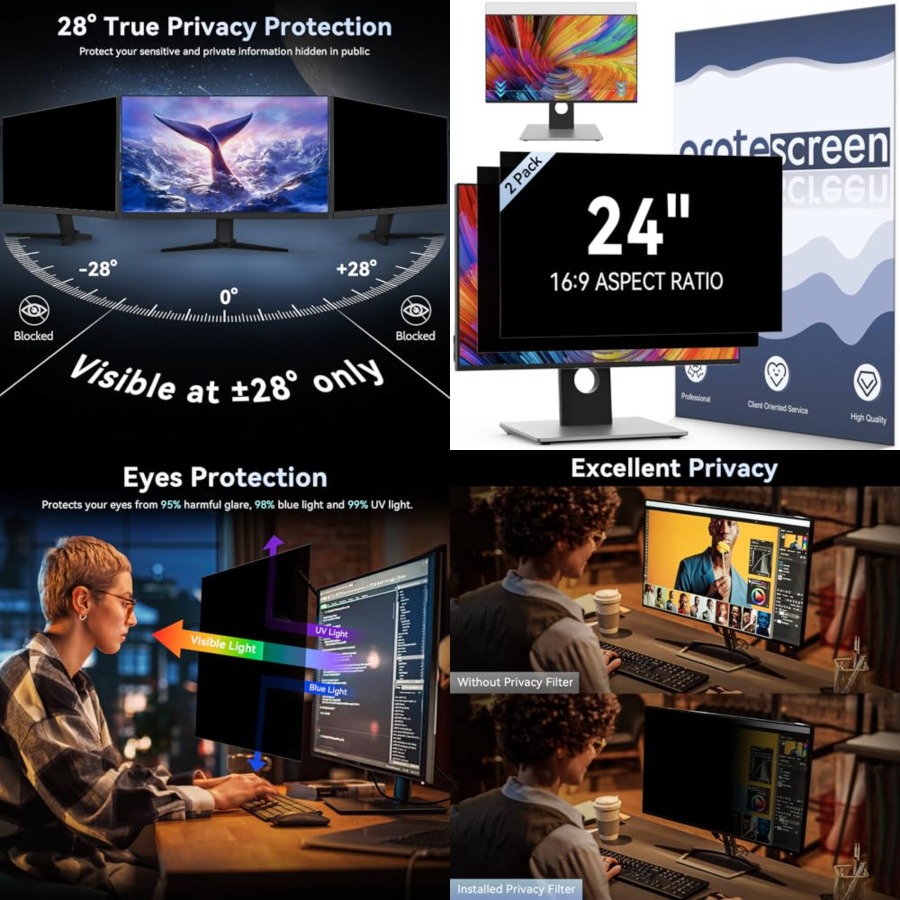 [2-Pack] 24 Inch Computer Priv - Privacy Filter 2Pack incelemesi ve fiyatı