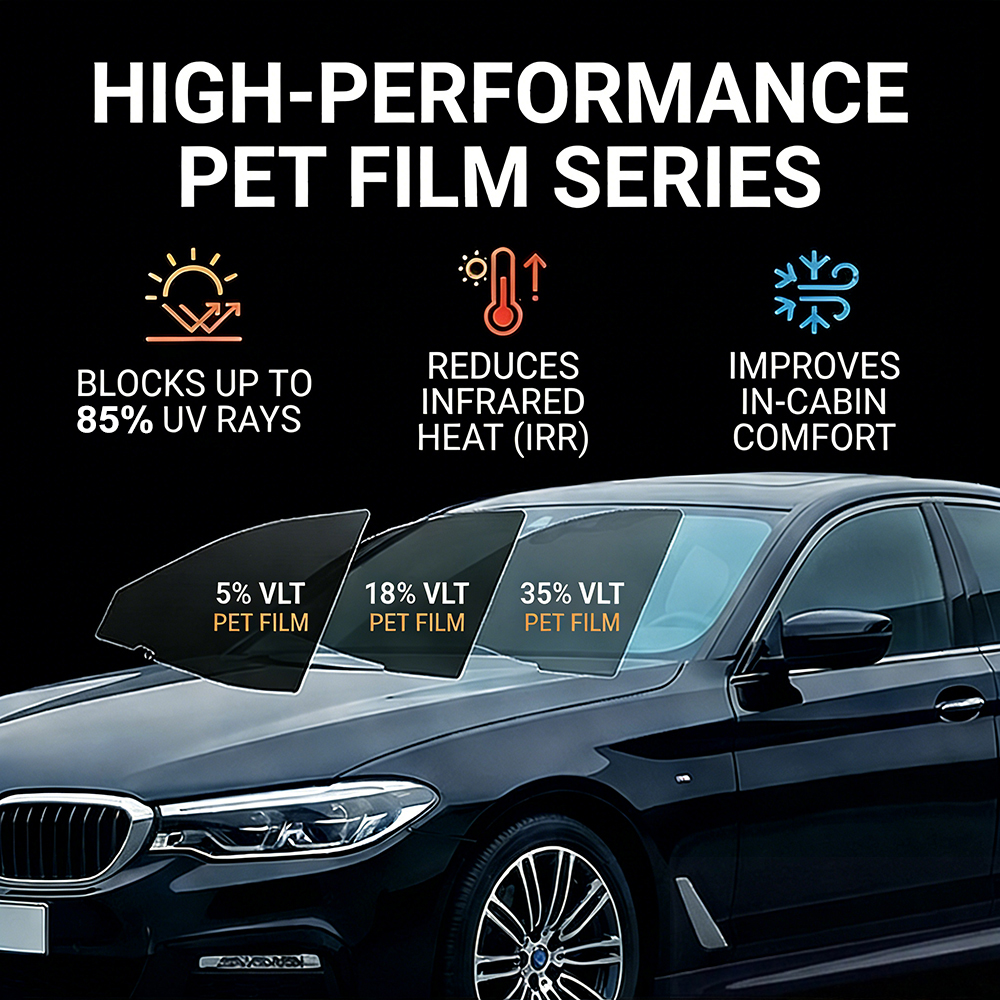 2m/5m 5/18/35 Percent VLT Car  - Glass Protector Auto incelemesi ve fiyatı
