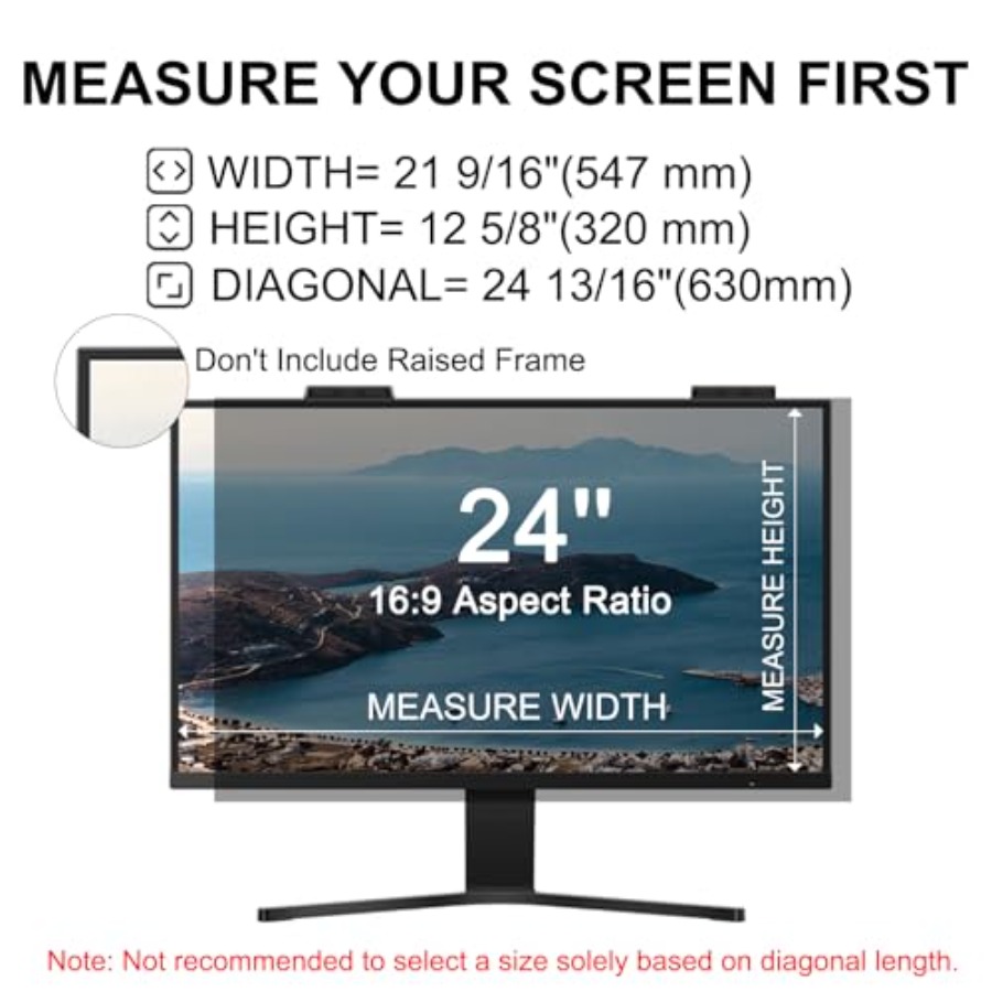 [2-Pack] 24 Inch Privacy Scree - Privacy Filter 2Pack incelemesi ve fiyatı