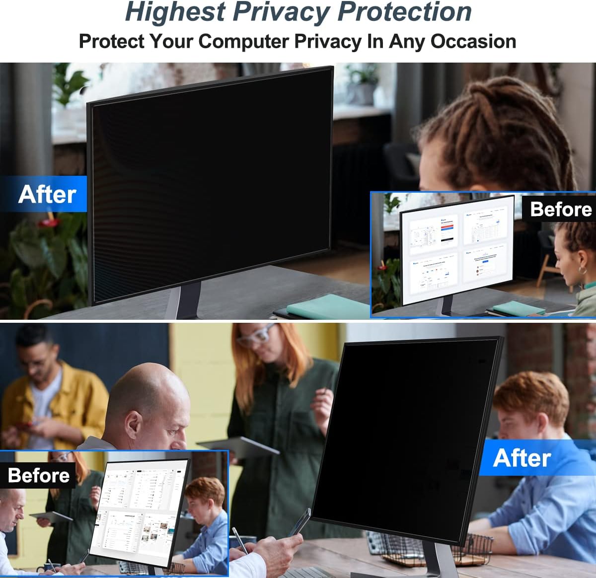 2 Pack 24 Inch Computer Privac - Privacy Filter 2Pack incelemesi ve fiyatı