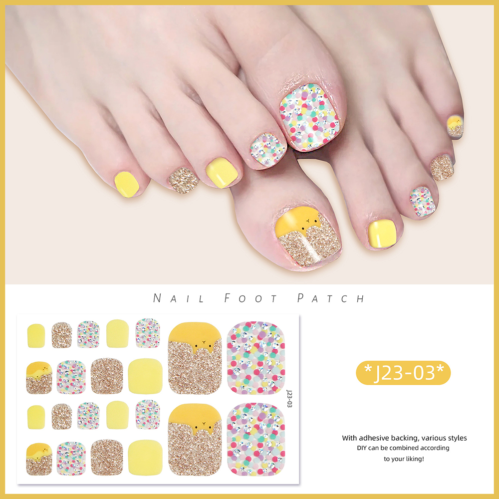 22tips/Sheet Toe Nail Stickers - Full Cover Adhesive incelemesi ve fiyatı