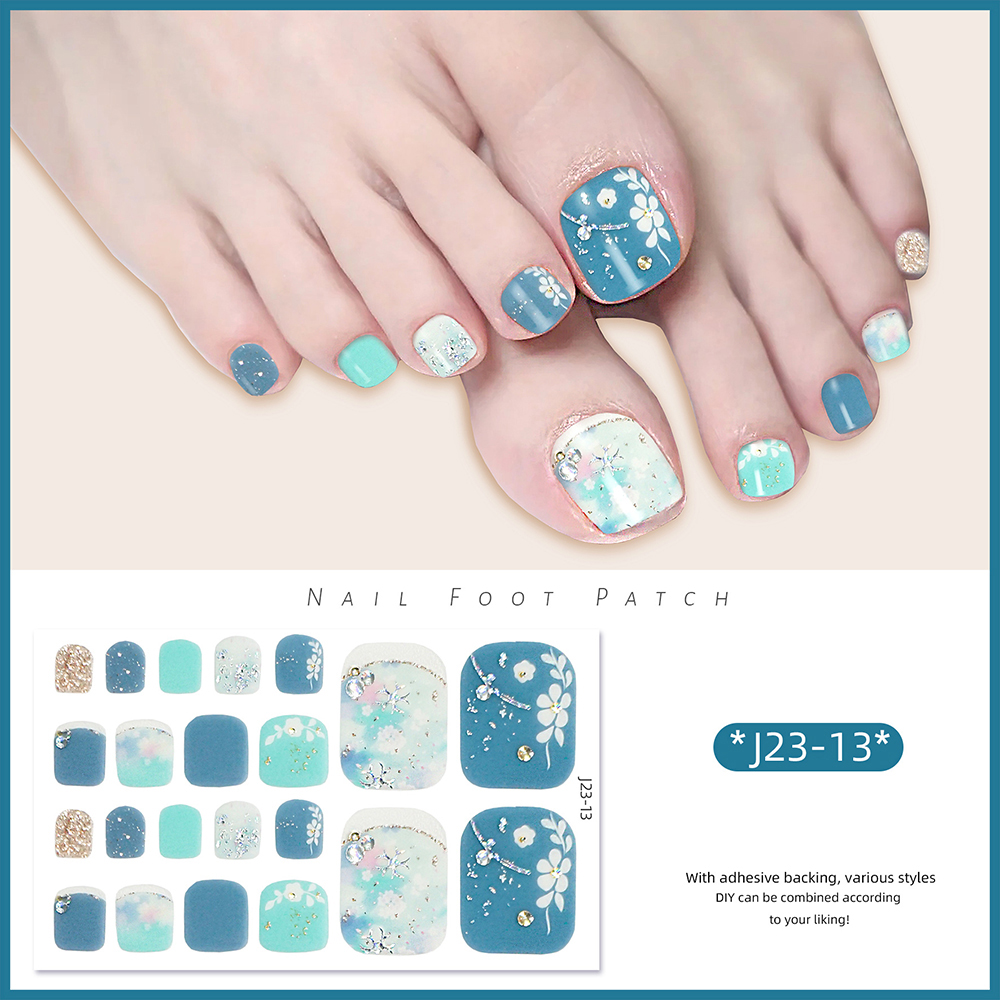 22tips/Sheet Toe Nail Stickers - Full Cover Adhesive incelemesi ve fiyatı
