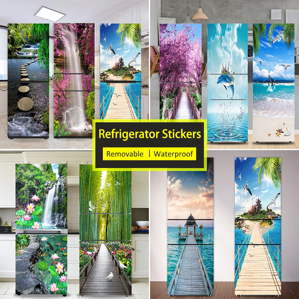 Seaside Beach Fridge Sticker F - Full Cover Adhesive incelemesi ve fiyatı