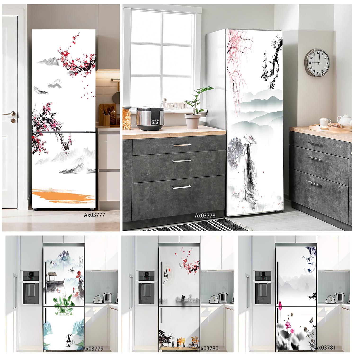 Ink Bamboo Lotus Pond Fridge S - Full Cover Adhesive incelemesi ve fiyatı