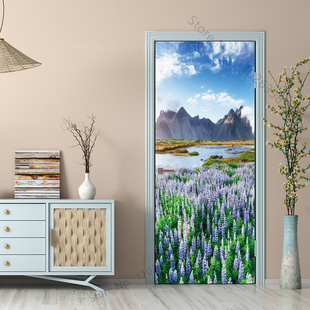Natural Scenery Beach Waterfal - Full Cover Adhesive incelemesi ve fiyatı