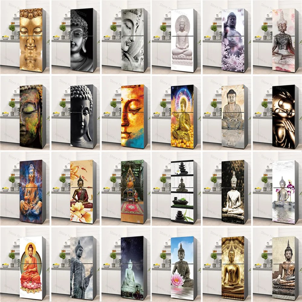 Buddha Art Vinyl Fridge Sticke - Full Cover Adhesive incelemesi ve fiyatı