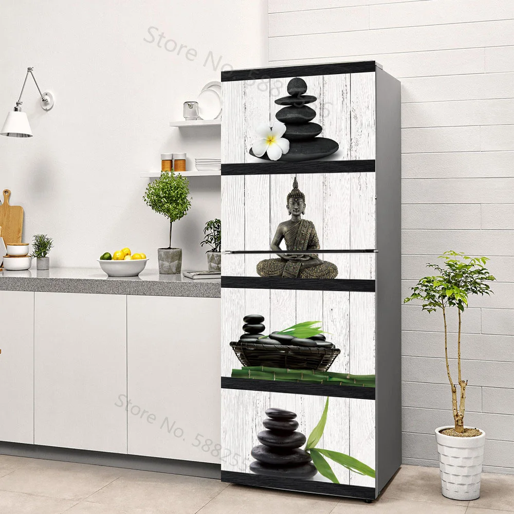 Buddha Art Vinyl Fridge Sticke - Full Cover Adhesive incelemesi ve fiyatı