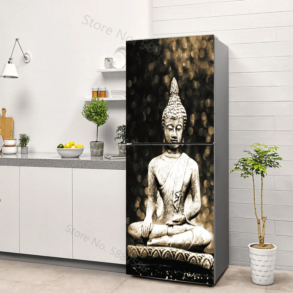 Buddha Art Vinyl Fridge Sticke - Full Cover Adhesive incelemesi ve fiyatı