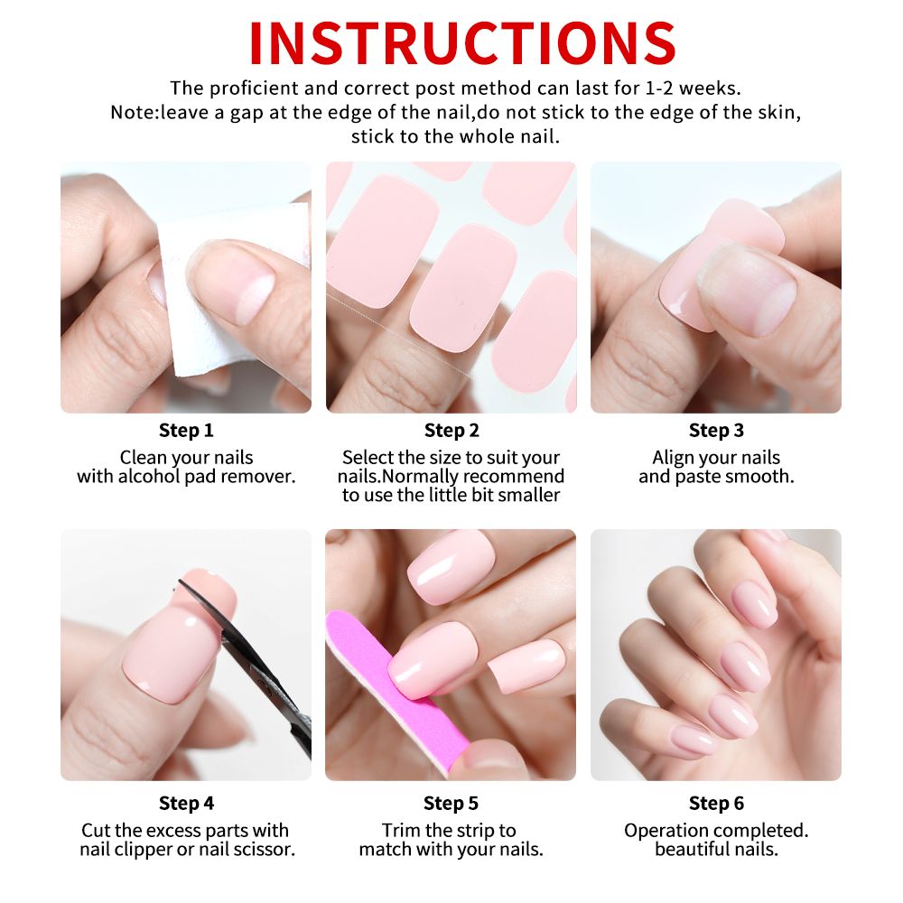 UV-Free Strips Nails Stickers  - Full Cover Adhesive incelemesi ve fiyatı