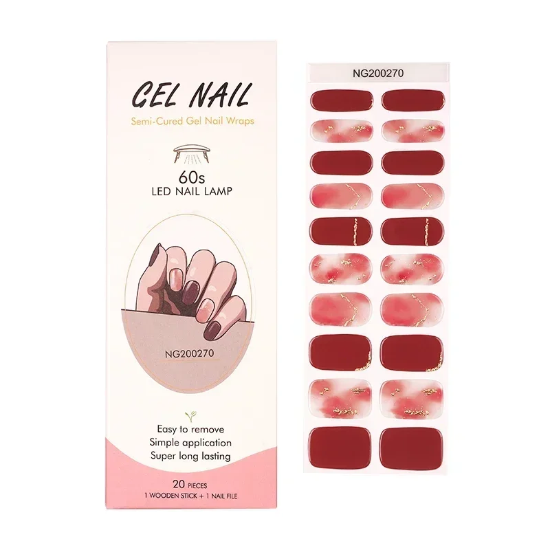 Semi-Cured Gel Nail Strips Pat - Full Cover Adhesive incelemesi ve fiyatı