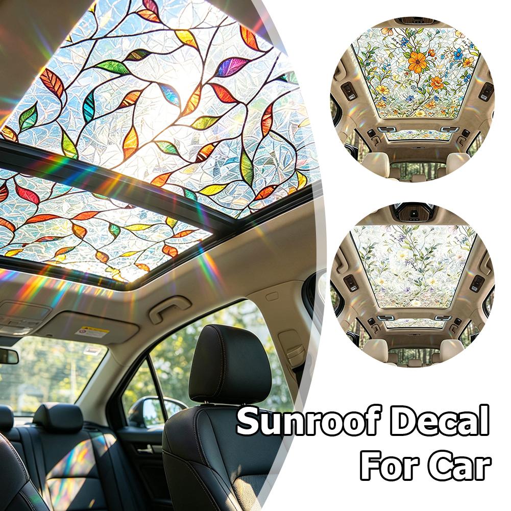 Floral Stained Glass Car Sunro - Privacy Screen Protector incelemesi ve fiyatı