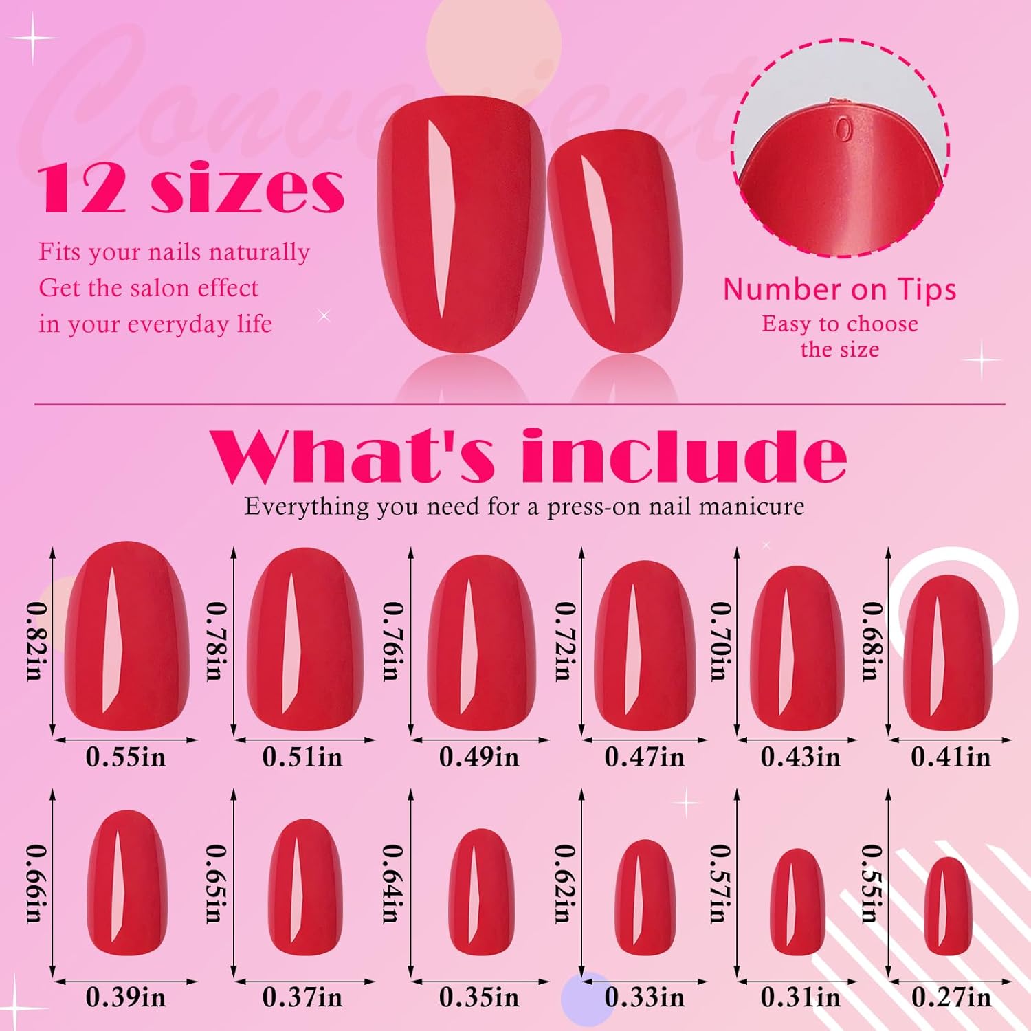 Oval Press on Nails Short Fake - Full Cover Adhesive incelemesi ve fiyatı
