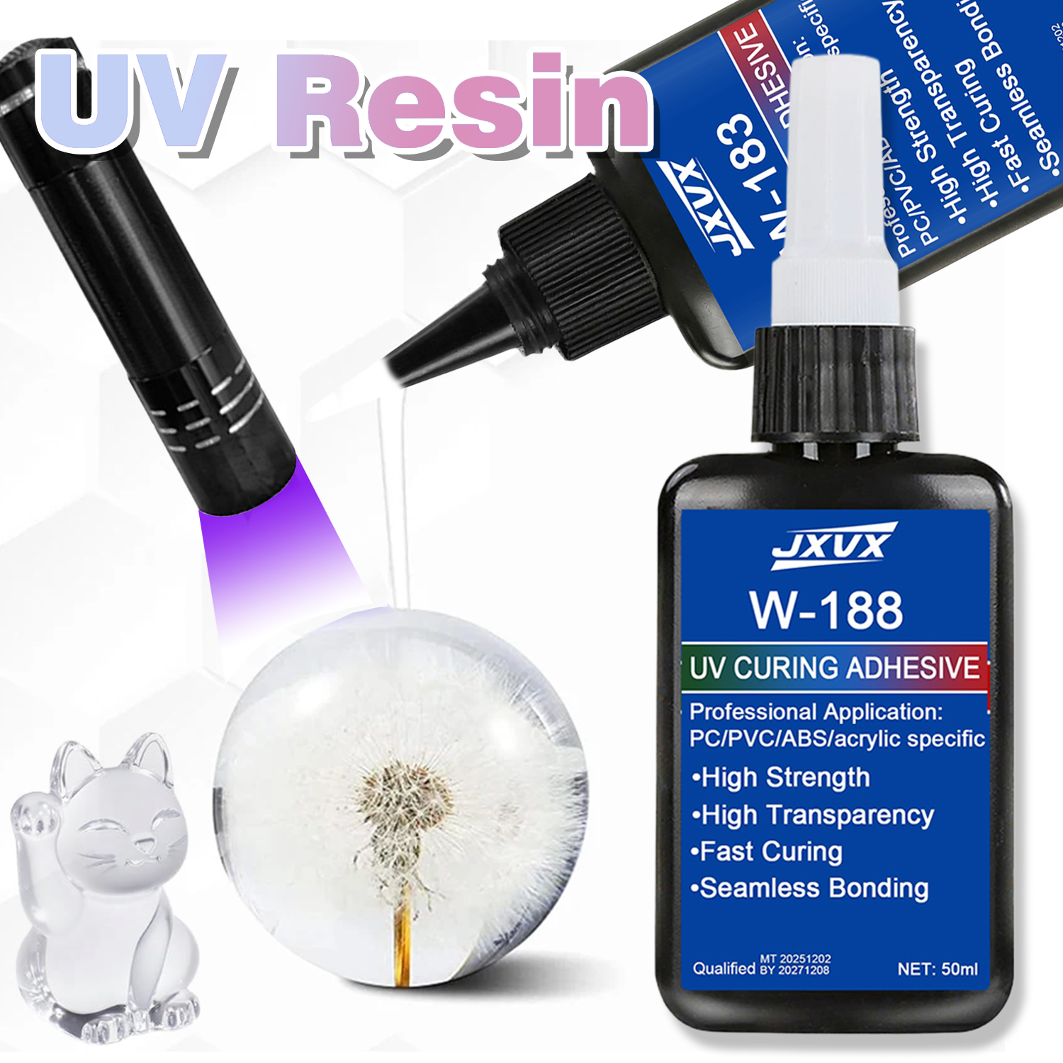 50ml UV Resin Kits With Lamp U - Liquid Uv Glue Kit incelemesi ve fiyatı